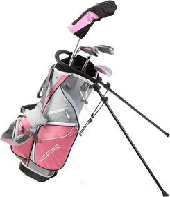 img 4 attached to 🏌️ Aspire Junior Plus Complete Golf Club Set for Children, Kids - Right Hand - Boys and Girls - 5 Age Groups - Real Girls Junior Golf Bag, Kids Golf Clubs Set