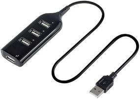img 2 attached to High-Speed 4-Port USB 2.0 Splitter Hub for PC Notebook - Enhanced Connectivity for High-Speed Computers (Black)