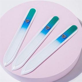 img 3 attached to 💅 Bona Fide Beauty: Premium Czech Glass Nail Files for Gentle Manicure and Smooth Finish – Set of 3 Glass Fingernail Files