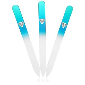 img 4 attached to 💅 Bona Fide Beauty: Premium Czech Glass Nail Files for Gentle Manicure and Smooth Finish – Set of 3 Glass Fingernail Files