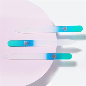 img 2 attached to 💅 Bona Fide Beauty: Premium Czech Glass Nail Files for Gentle Manicure and Smooth Finish – Set of 3 Glass Fingernail Files