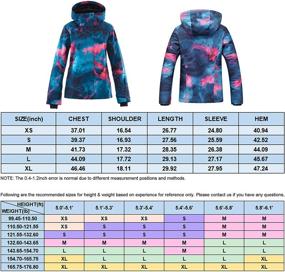 img 1 attached to 👀 Eye-catching MOUS ONE Women's Waterproof Ski Jacket & Bib Pant Suit for Colorful Snowboarding