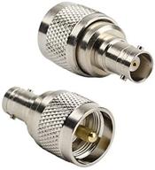 🔌 dht electronics 2pcs rf coaxial coax adapter: bnc female to uhf male pl-259 pl259 - secure connectivity for optimal signal transmission logo