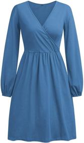 img 3 attached to 👗 STYLEWORD Women's Green Dress with Sleeve Pockets - 448 Women's Clothing