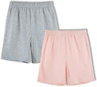 🩳 unacoo 2-pack cotton shorts for boys – unisex clothing logo