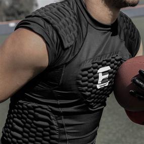 img 3 attached to 🏋️ Optimized EliteTek Padded Compression Shirt - CPS14 - Youth and Adult Sizes - Moisture-Wicking and Snug Fit