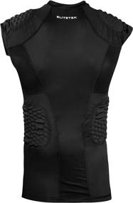 img 1 attached to 🏋️ Optimized EliteTek Padded Compression Shirt - CPS14 - Youth and Adult Sizes - Moisture-Wicking and Snug Fit