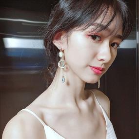 img 2 attached to 🌙 Dainty Long Dangle Earrings: Upgrade Your Style with Fashion Gold Silver Moon Stars Sun Earring for Women and Girls