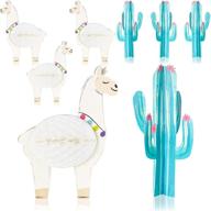 🦙 unique llama honeycomb and cactus centerpiece set of 8 for stunning table decorations logo