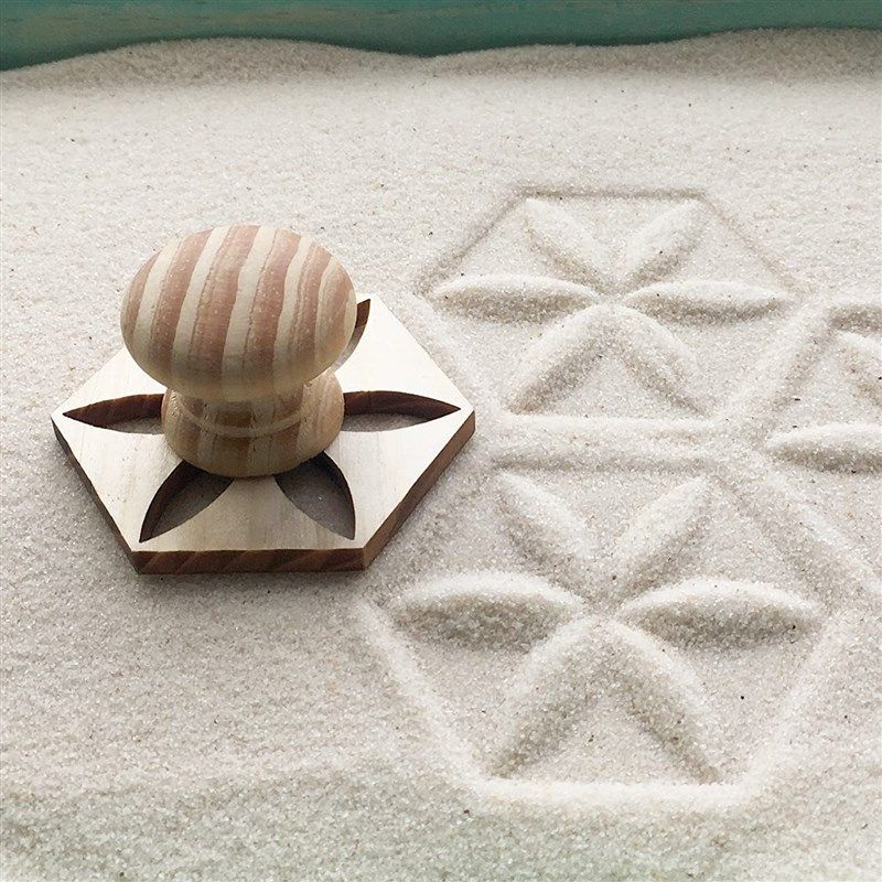 zen garden stamps relaxation meditation 로고