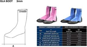 img 1 attached to 👣 Cressi Tall Neoprene Boots for Snorkeling, Scuba Diving, Canyoning - Isla: Italian-designed in 5 & 7 mm Neoprene