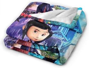 img 3 attached to 🔳 JETEZ Coraline 3D Printed Soft and Warm Throw Blanket - Luxurious Micro Fleece Blanket (Black, 60"x50")