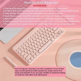 img 3 attached to 💕 Stylish Salmon Pink Wireless Keyboard and Mouse Combo for Laptop, Computer and Desktop - Fashionable, Slim Design with Smart Power-Saving Technology