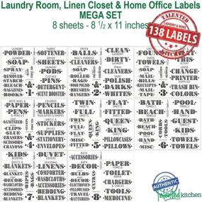 img 3 attached to 🏡 Declutter Your Laundry Room and Linen Closet with Talented Kitchen 138 Labels - Farmhouse Stickers for Office and Canister Bins!