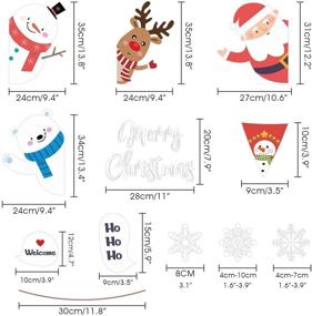 img 1 attached to 🎅 Hidreas 120 Pcs Christmas Window Clings Snowflake Decals, Xmas Window Stickers for Windows Christmas Party Decorations (8 Sheets)