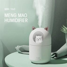 img 1 attached to Compact Cool Mist Humidifier for Bedroom and Baby - Portable Unit with High/Low Mist Settings - Ideal for Office and Small Rooms - Ultrasonic Technology