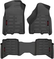 gator 79601 - high-quality black front and 2nd seat floor liners for ram 1500 quad cab (09-18) and classic 1500 quad cab (2019) - durable and custom fit logo