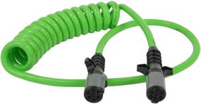 img 4 attached to 🔌 High-Performance Mytee Products 7-Way ABS Coil 15' (Green) Trailer Electrical Power Cord with 48" x 12" Leads - Superior Powercoils for Enhanced Performance