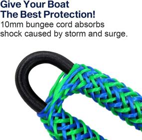 img 3 attached to 🚤 Stretchable PWC Bungee Dock Line Set for Kayak, Boat, Marine – Two-Pack (4ft & 6ft) with Foam Float – Ideal for Jet Ski, SeaDoo, Yamaha WaveRunner, Kayak, Pontoon (Green/Blue)