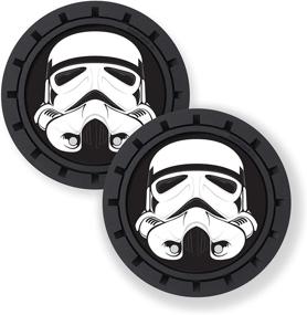 img 1 attached to 🚗 Plasticolor Star Wars Stormtrooper Coasters for Car Cup Holders - Set of 2, Multicolored