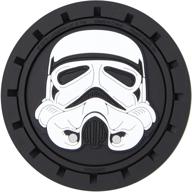 🚗 plasticolor star wars stormtrooper coasters for car cup holders - set of 2, multicolored logo