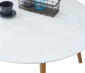 img 2 attached to 🔘 Modern Glossy White Oslo Round Coffee Table by Convenience Concepts - Enhanced for SEO