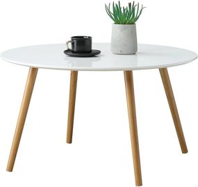 img 3 attached to 🔘 Modern Glossy White Oslo Round Coffee Table by Convenience Concepts - Enhanced for SEO