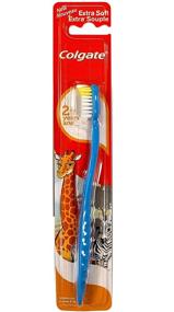 img 1 attached to 🦷 Colgate Kids Toothbrush 2+ Years, Extra Soft Bristles - Assorted Colors (12-Pack)