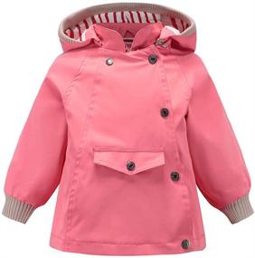 img 4 attached to Mallimoda Waterproof Windproof Windbreaker Pink Boys' Clothing for Jackets & Coats