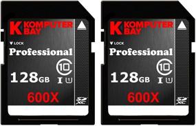 img 1 attached to 💾 2 Pack - Komputerbay 128GB SDXC Speed Class 10 Memory Card with 600X UHS-I Ultra High Speed, 40MB/s Write & 90MB/s Read, Extended Capacity, for Secure Digital Flash Storage, 128 GB