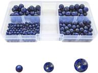 💎 chengmu stone beads kit: natural gemstone round loose beads set for jewelry making - 215pcs with accessories tools (lapis lazuli) logo