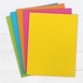 img 3 attached to 🎨 Printworks Neon Cardstock, 65 lb, 5 Vibrant Florescent Colors, FSC Certified, 50 Sheets, 8.5” x 11” (00681), Individual Pack