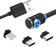 kyerivs magnetic usb charging cable: multi 3-in-1 charger for phone/android with led, no sync data logo