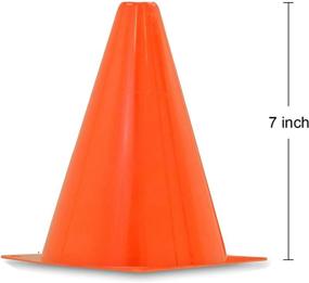 img 2 attached to 🚦 48-Pack 7" Plastic Traffic Cones - Ideal for Sport Training, Festive Events & Physical Education