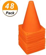 🚦 48-pack 7" plastic traffic cones - ideal for sport training, festive events & physical education logo