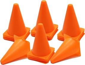 img 3 attached to 🚦 48-Pack 7" Plastic Traffic Cones - Ideal for Sport Training, Festive Events & Physical Education