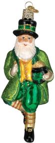 img 3 attached to 🎅 Irish Santa Glass Blown Ornaments for Christmas Tree - Old World Christmas Assortment