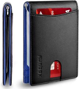 img 4 attached to RUNBOX Minimalist Bifold Pocket Blocking Men's Accessories in Wallets, Card Cases & Money Organizers