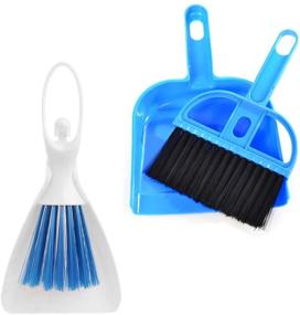 img 4 attached to 🐾 PIVBY Mini Hand Broom and Dustpan Sand Scooper Set - Cage Cleaner for Small Animals (2 Pack, Random Color)