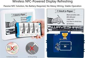 img 2 attached to Waveshare 7.5inch e-Paper with Passive NFC No Battery & Wiring Needed Wireless Power & Data Transfer APP 800X480 Pixel, Black & White Color