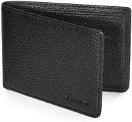 genuine charcoal black id men's accessories and wallets: enhancing security and style with minimalist blocking technology logo