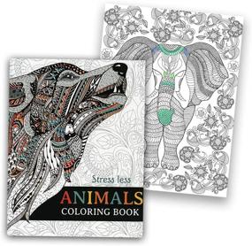 img 1 attached to Premium Animal Coloring Books for Adults - Set of 3 Adult Coloring Books (Animals Collection)