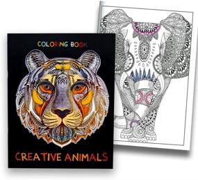 img 3 attached to Premium Animal Coloring Books for Adults - Set of 3 Adult Coloring Books (Animals Collection)