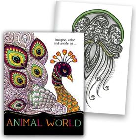 img 2 attached to Premium Animal Coloring Books for Adults - Set of 3 Adult Coloring Books (Animals Collection)