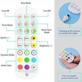 img 2 attached to 🔷 Smart RGB LED Strip Light Controller - Bluetooth Dual Output Music Sync Box with Remote & APP Control for Android and iOS, Dimmerable LED Controller by Walwee