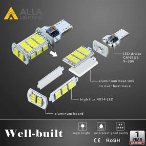 img 3 attached to 🔦 Alla Lighting T10/T15 912 921 W16W LED Reverse Light Bulb: Error-Free, 6000K White Back-Up/Trunk/3rd Brake Lights Lamp Upgrade – CAN-BUS Compatible