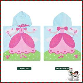 img 2 attached to Hooded Princess Toddlers Cotton Absorbent