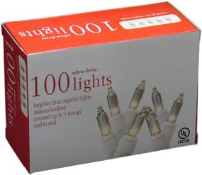 img 2 attached to 🎄 Holiday Pride 100 Count Ultra-Brite Clear White Lights: White Wire, Indoors & Outdoors - UL Listed!