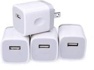 iphone charging cube set - charger block, power bricks - nonouv 4-pack single port usb wall charger adapter charger box for iphone se 11 pro max xr xs x 8 7 6 6s plus, samsung, android, kindle logo
