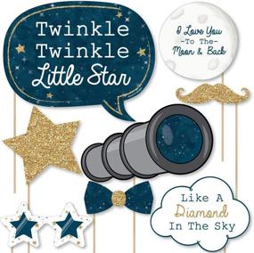 img 4 attached to Captivating Twinkle Twinkle Little Star Party Props - 20 Count Kit for Baby Showers or Birthdays